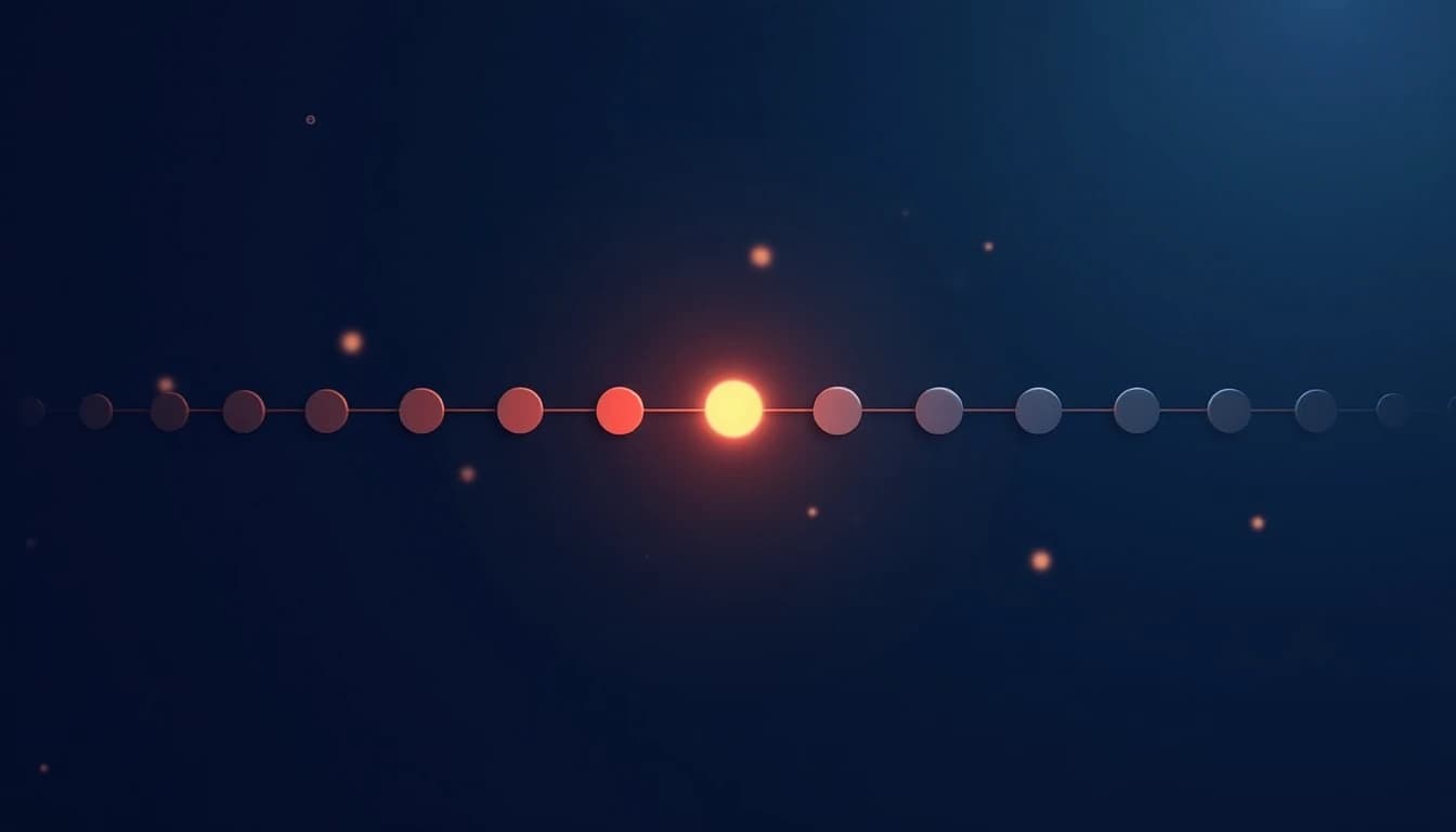 Automated follow-up sequence shown as a connected chain of steps